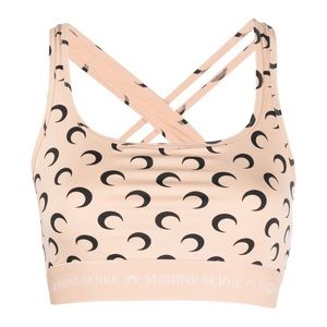 Marine serre all over moon crop top